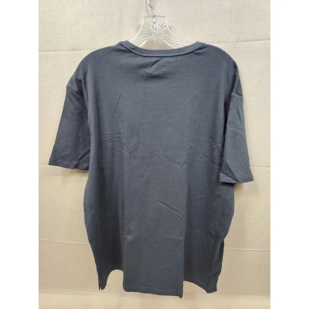 Banana Republic Luxe Touch Performance Tee Mens XXL Gray Cotton Textured T-Shirt
